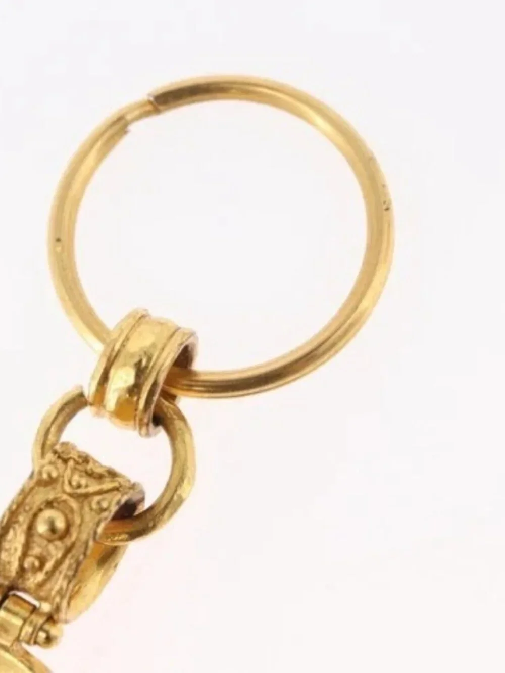 CHANEL Key Holder metal Gold CC Auth bs35092M